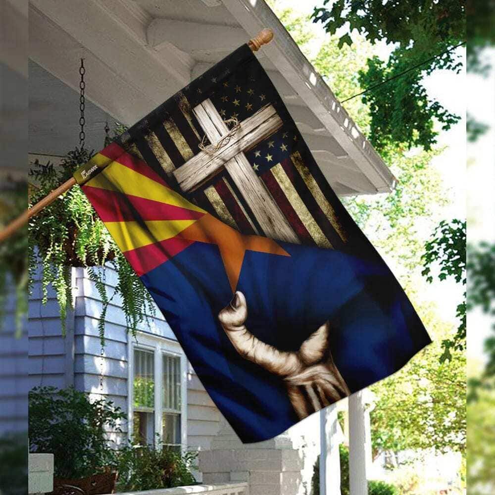Christian Cross Hand Jesus Arizona Christian Garden Flag Christian Cross Hand Jesus Arizona Christian Garden Flag