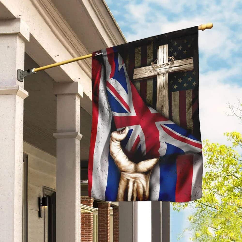 Christian Cross Hawaii US And Cross Garden Flag Christian Cross Hawaii US And Cross Garden Flag
