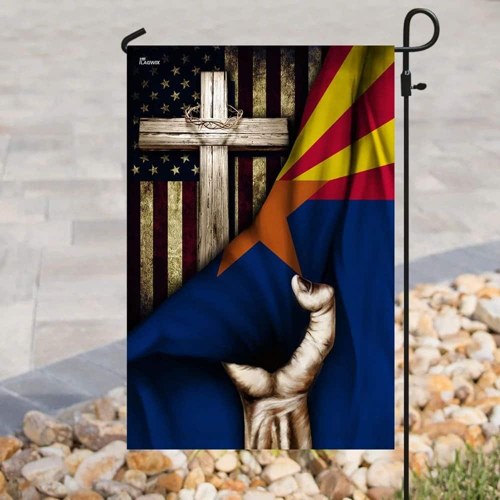 Christian Cross Hand Jesus Arizona Christian Garden Flag Christian Cross Hand Jesus Arizona Christian Garden Flag