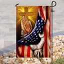 Christian Jesus American US And Cross Garden Flag Christian Jesus American US And Cross Garden Flag