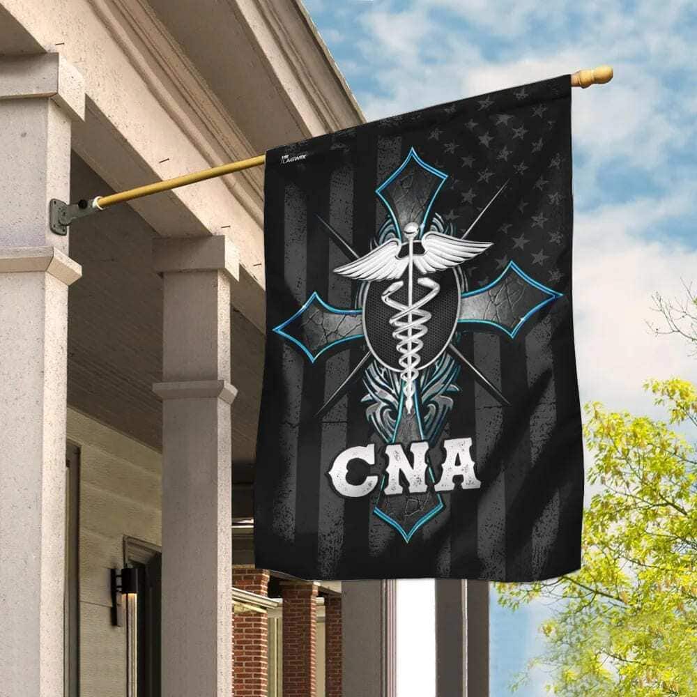 CNA & Christian Cross Religious Faith Garden Flag CNA & Christian Cross Religious Faith Garden Flag