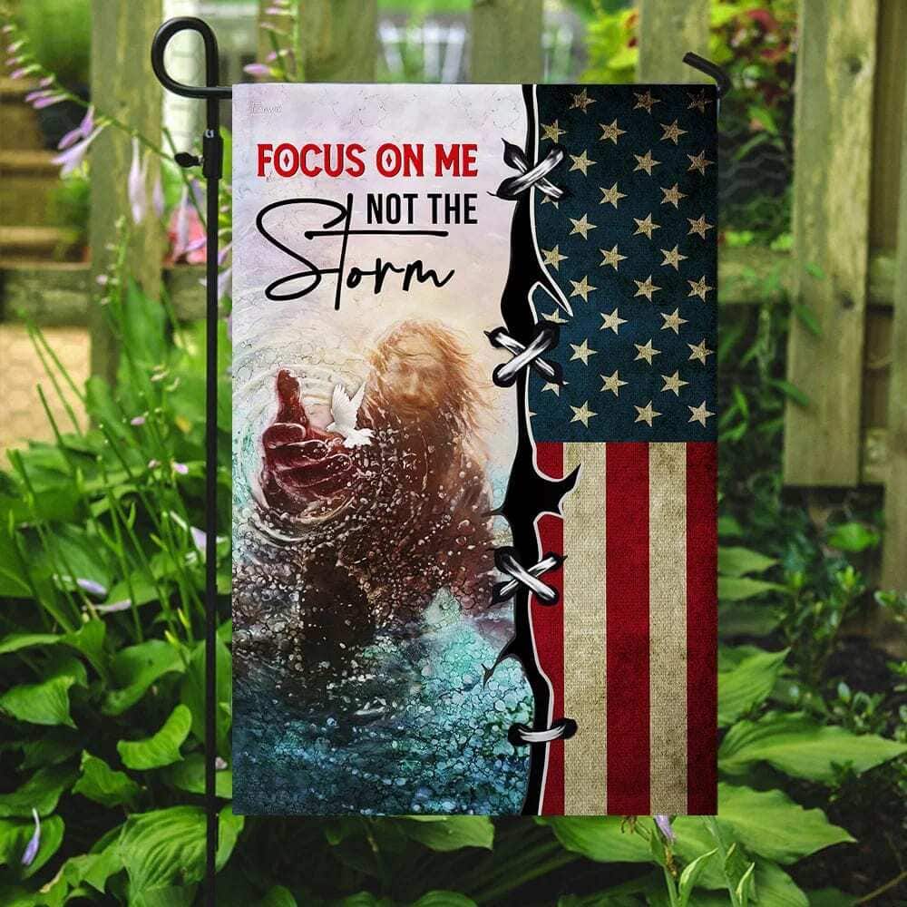 Focus On Me Not The Storm Jesus Hand Christian Garden Flag Focus On Me Not The Storm Jesus Hand Christian Garden Flag