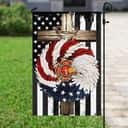 Firefighter Eagle Wreath Christian Cross Christian Garden Flag