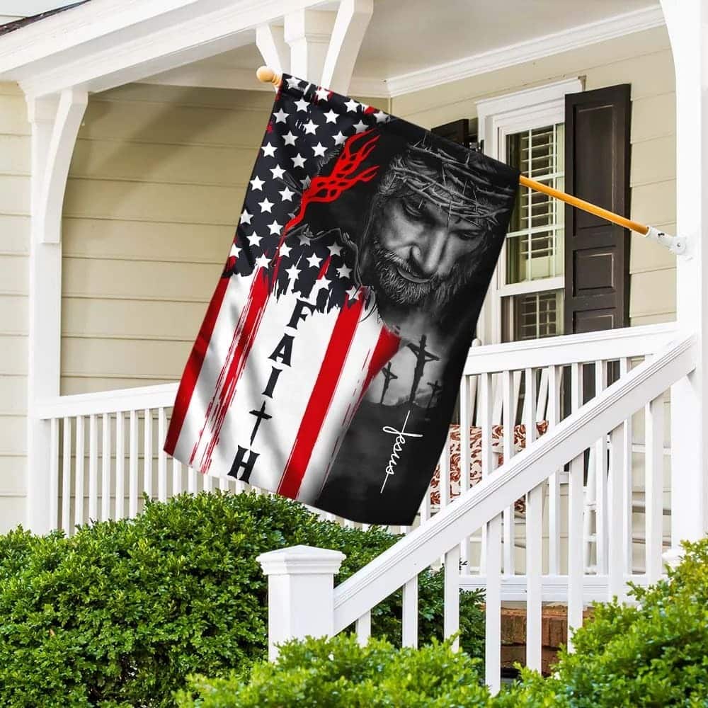 Faith Of Jesus Christ Christian American Flag Garden Flag Faith Of Jesus Christ Christian American Flag Garden Flag