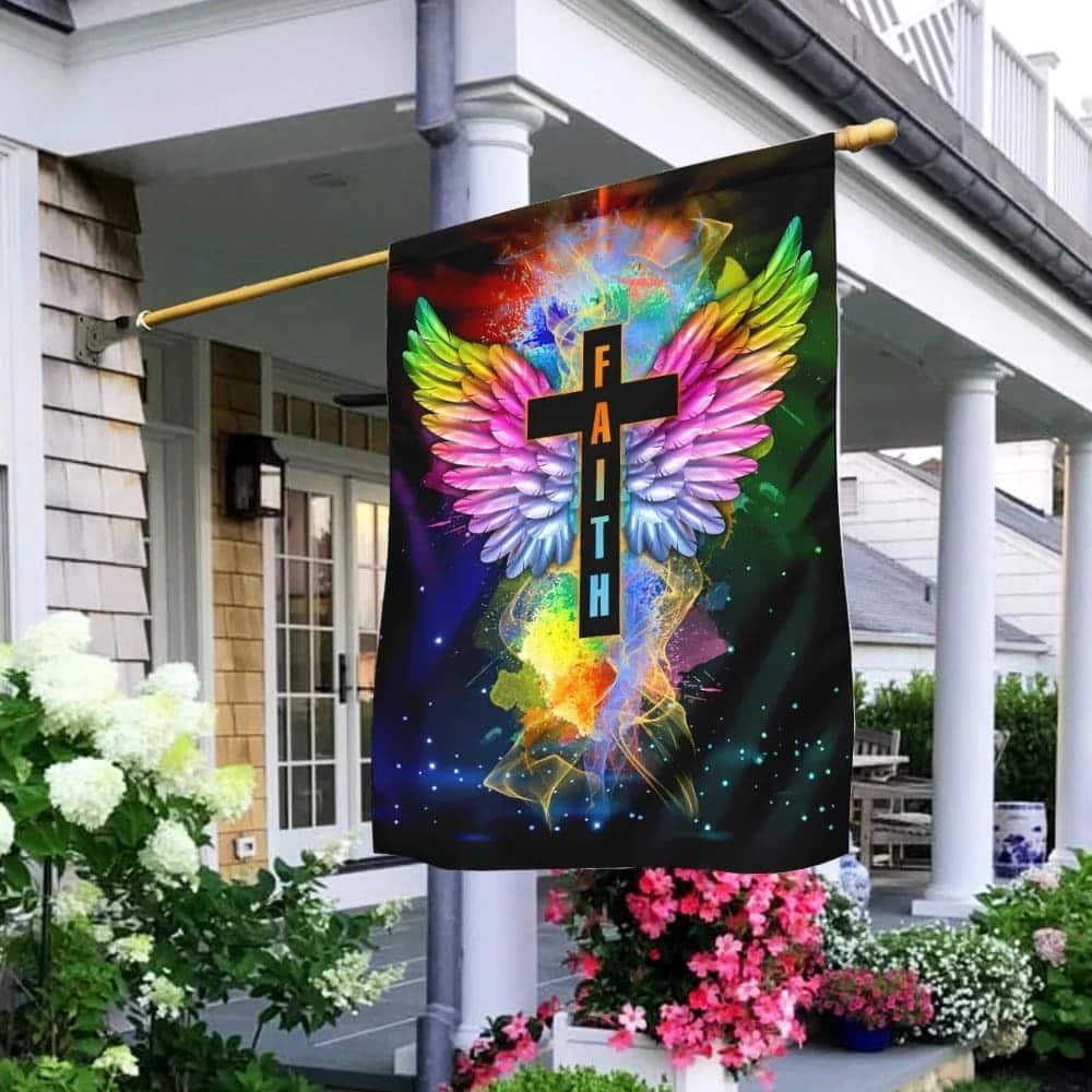 Faith In Jesus Christ Christian Cross Garden Flag Faith In Jesus Christ Christian Cross Garden Flag