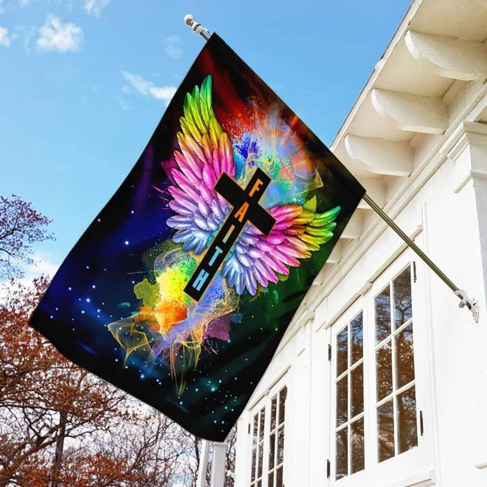 Faith In Jesus Christ Christian Cross Garden Flag Faith In Jesus Christ Christian Cross Garden Flag