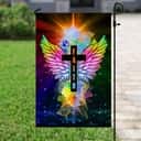 Faith In Jesus Christ Christian Cross Garden Flag
