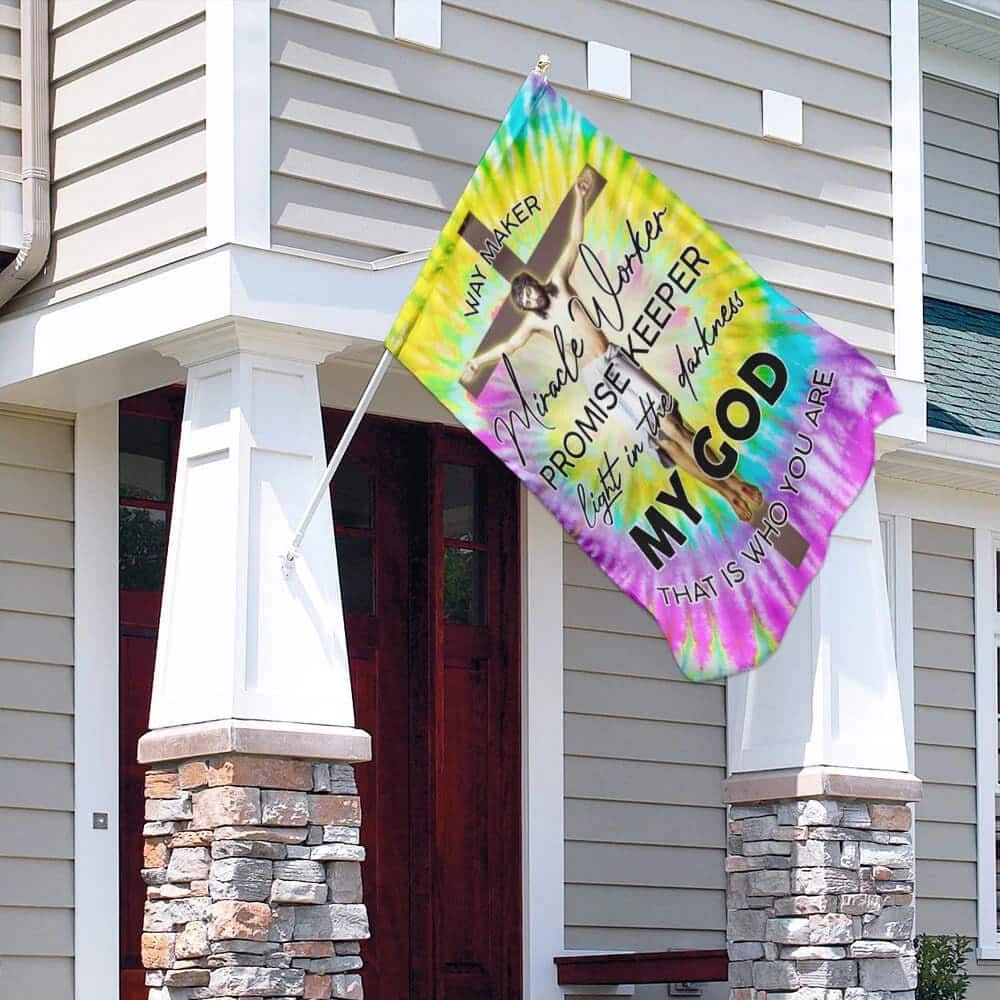 God Jesus Christian Way Maker Hippie Christian Garden Flag God Jesus Christian Way Maker Hippie Christian Garden Flag