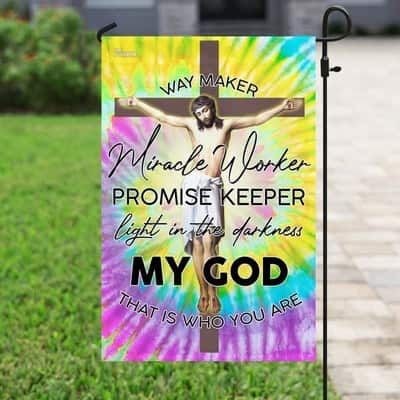 God Jesus Christian Way Maker Hippie Christian Garden Flag