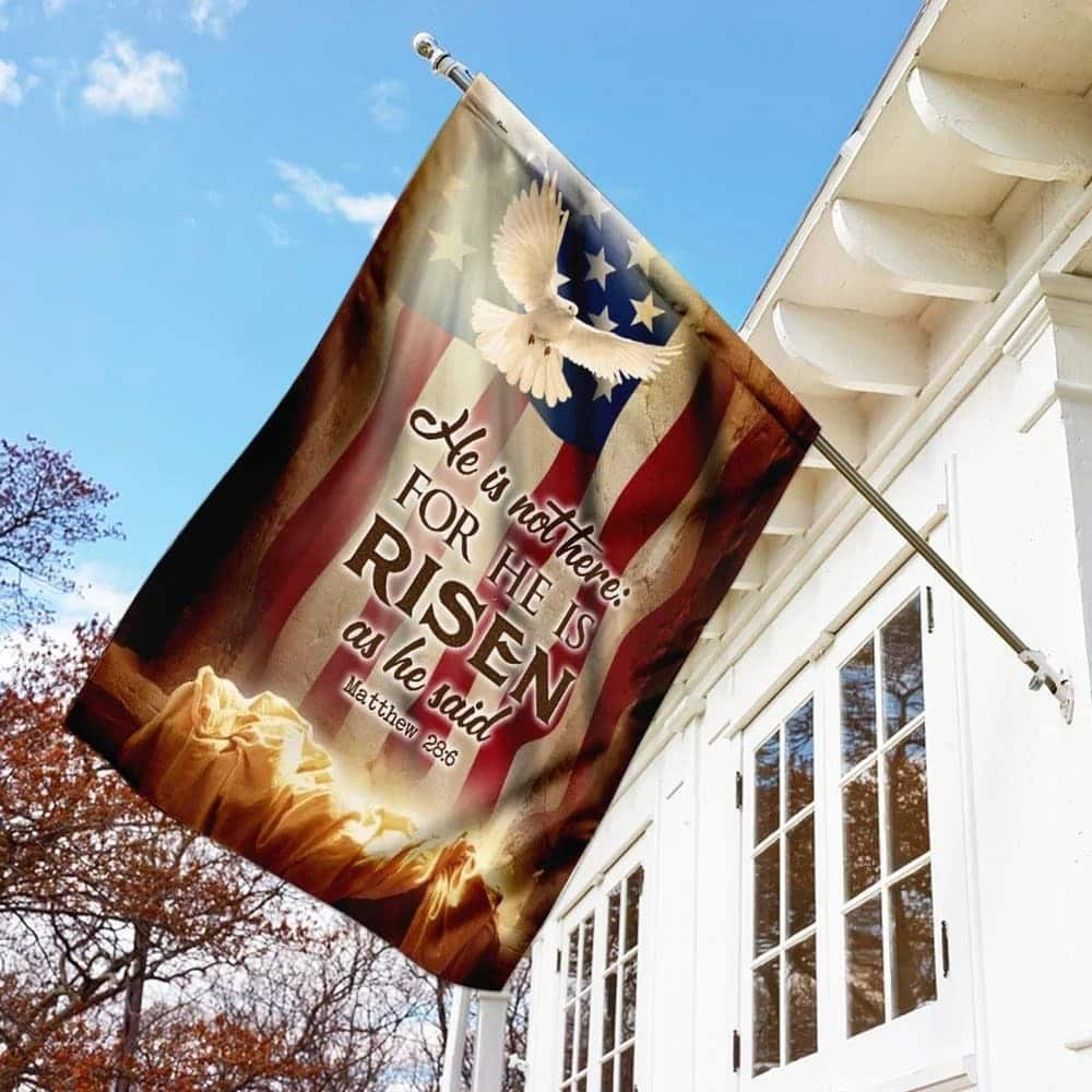 He Is Not Here As He He Risen Jesus Resurrection Easter Christian Garden Flag He Is Not Here As He He Risen Jesus Resurrection Easter Christian Garden Flag
