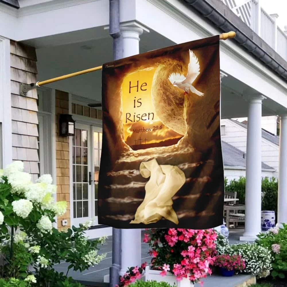 He Is Risen Jesus Resurrection Christian Garden Flag He Is Risen Jesus Resurrection Christian Garden Flag
