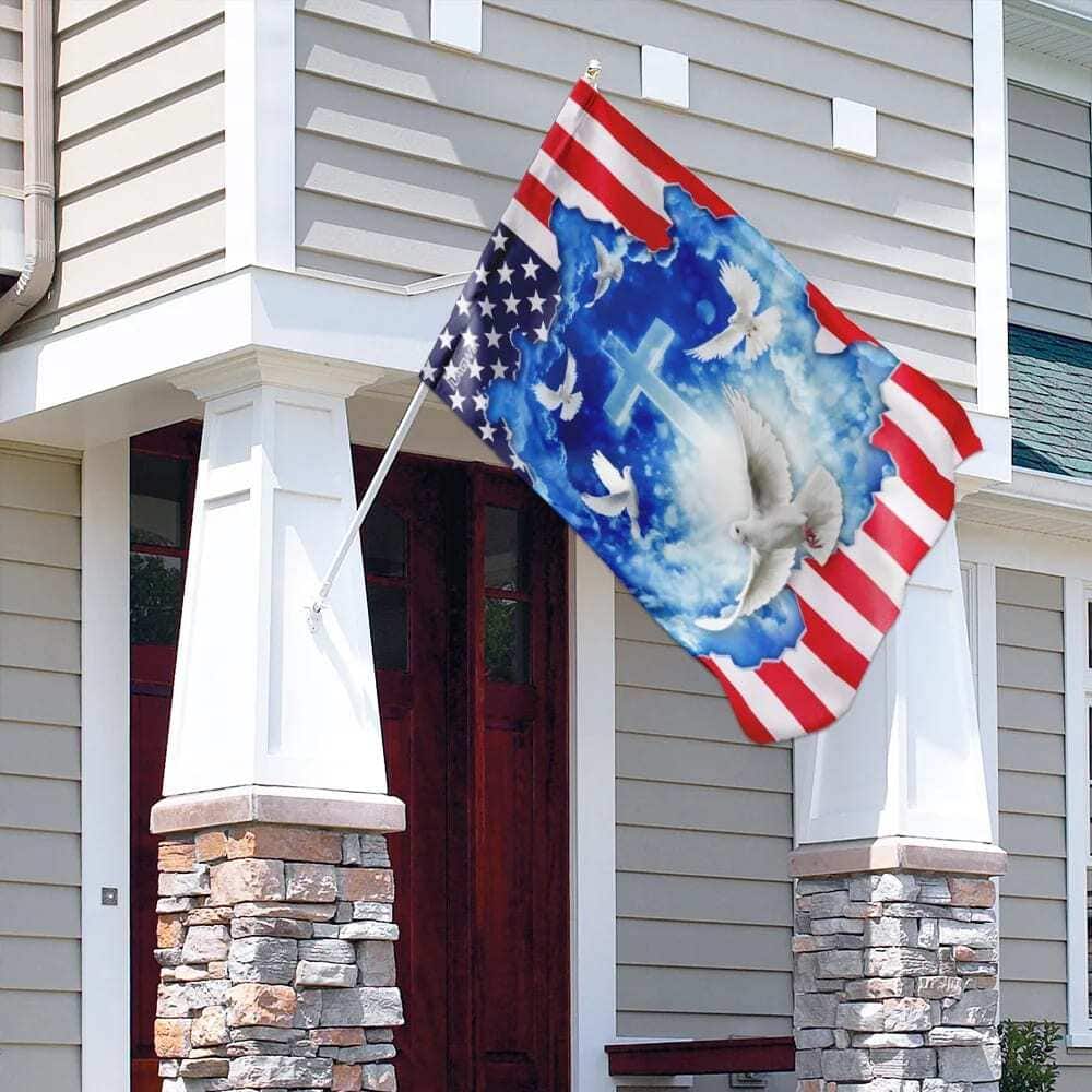 God Jesus Christian Cross American Christian Garden Flag God Jesus Christian Cross American Christian Garden Flag