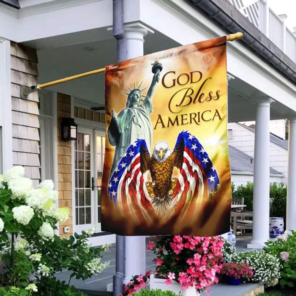 God Bless America Jesus US Christian Garden Flag God Bless America Jesus US Christian Garden Flag