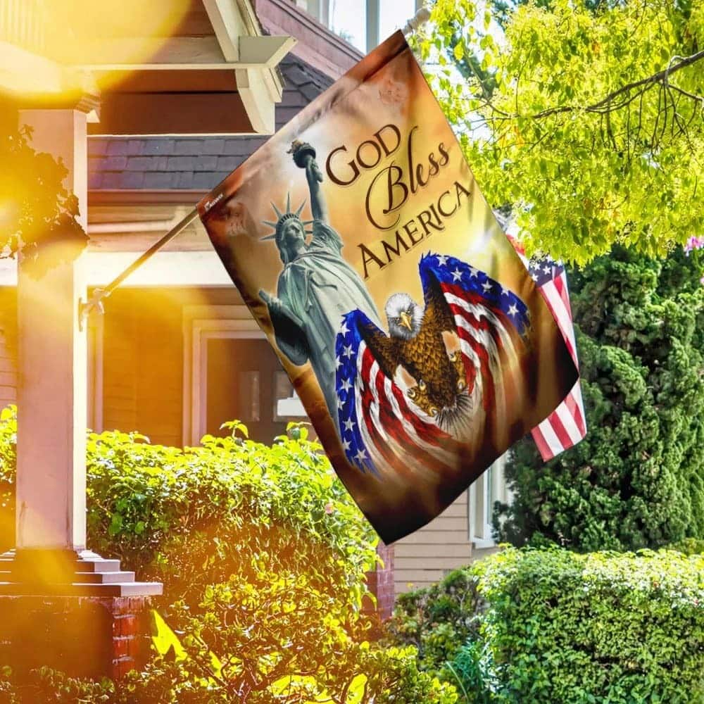 God Bless America Jesus US Christian Garden Flag God Bless America Jesus US Christian Garden Flag