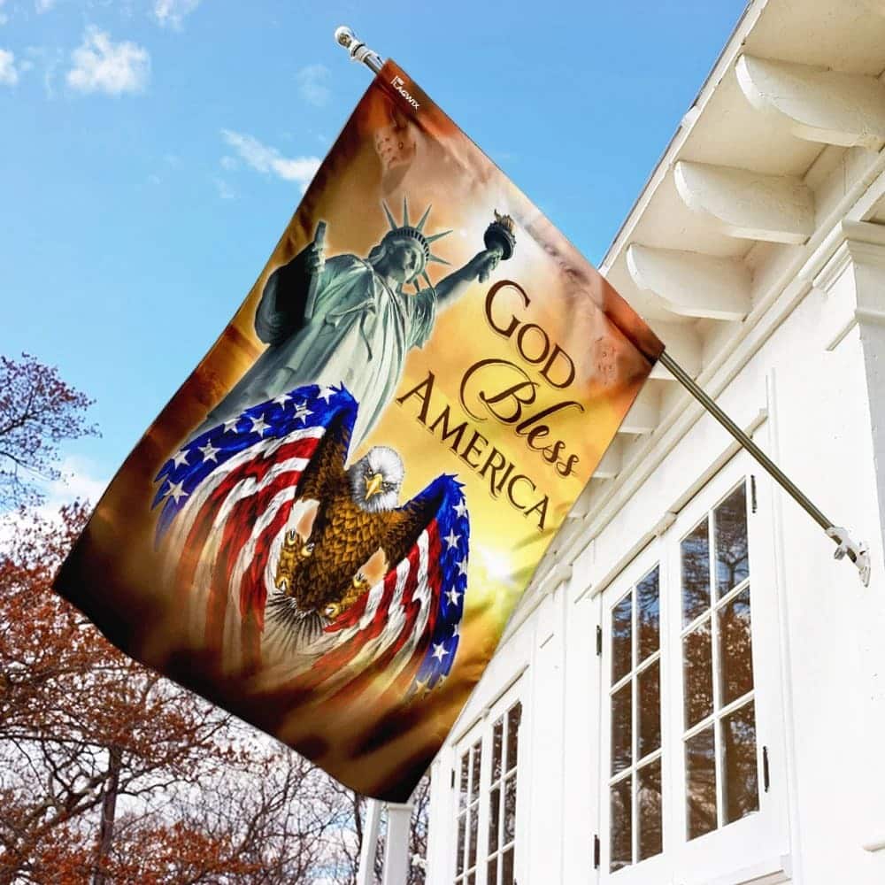 God Bless America Jesus US Christian Garden Flag God Bless America Jesus US Christian Garden Flag
