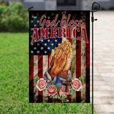 God Bless America Jesus Christian Prayer Christian Garden Flag