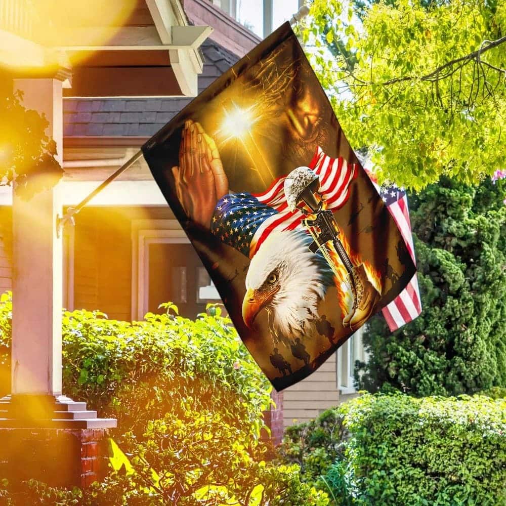 Home Of The Free Because Of The Brave Jesus Patriotism Christian Garden Flag Home Of The Free Because Of The Brave Jesus Patriotism Christian Garden Flag