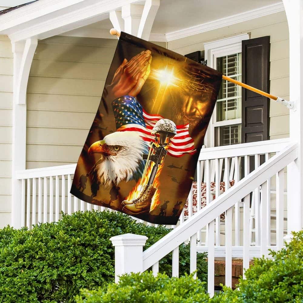 Home Of The Free Because Of The Brave Jesus Patriotism Christian Garden Flag Home Of The Free Because Of The Brave Jesus Patriotism Christian Garden Flag