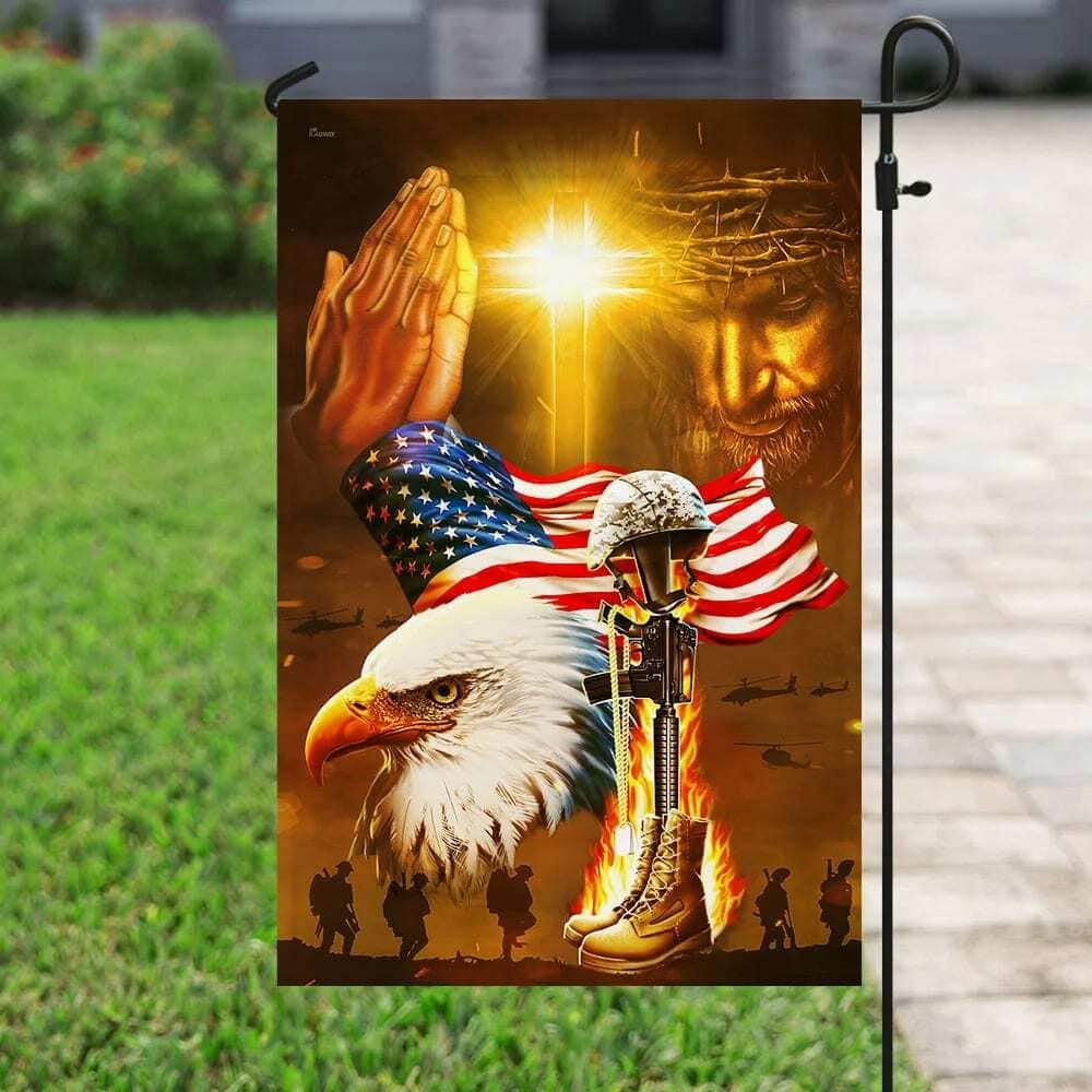 Home Of The Free Because Of The Brave Jesus Patriotism Christian Garden Flag