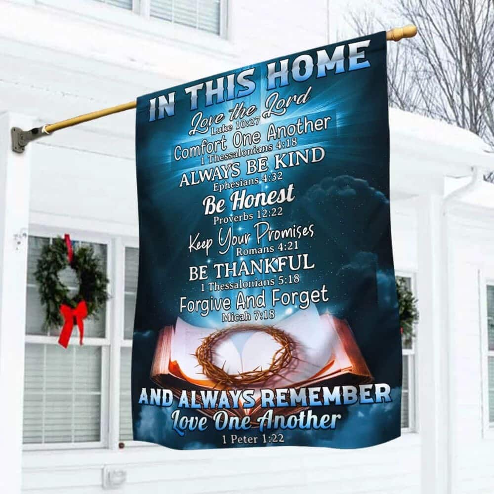 In This Home Love The Lord Jesus Christian Cross Christian Garden Flag In This Home Love The Lord Jesus Christian Cross Christian Garden Flag