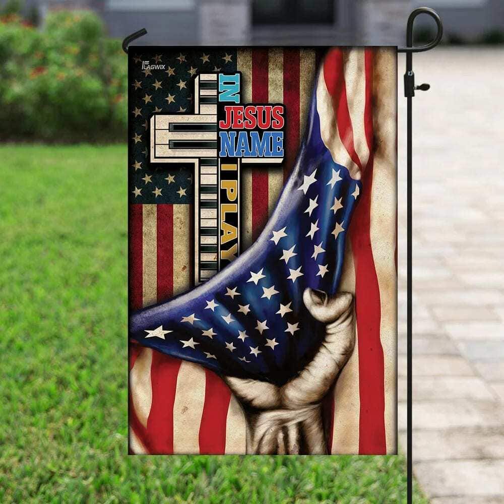 In Jesus Name I Play Piano Christian Cross Garden Flag In Jesus Name I Play Piano Christian Cross Garden Flag