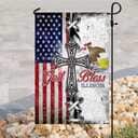 Illinois State American Christian Cross Christian Garden Flag Illinois State American Christian Cross Christian Garden Flag