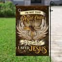 I Need Jesus Christian Cross Angel Wings Garden Flag I Need Jesus Christian Cross Angel Wings Garden Flag