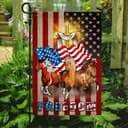 Horses Christian Cross American Christian Garden Flag
