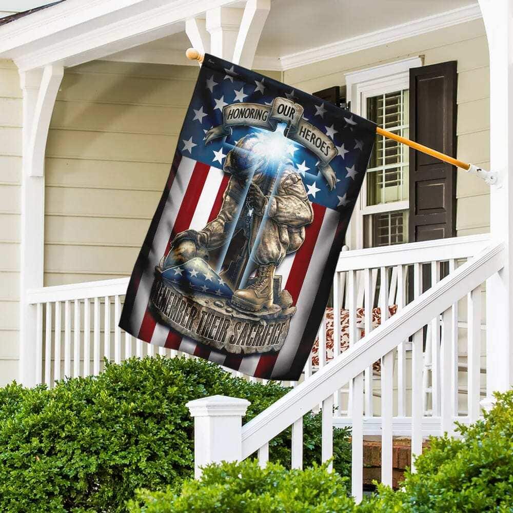 Honoring Our Heroes Remember Their Sacrifice Jesus Cross Christian Garden Flag Honoring Our Heroes Remember Their Sacrifice Jesus Cross Christian Garden Flag