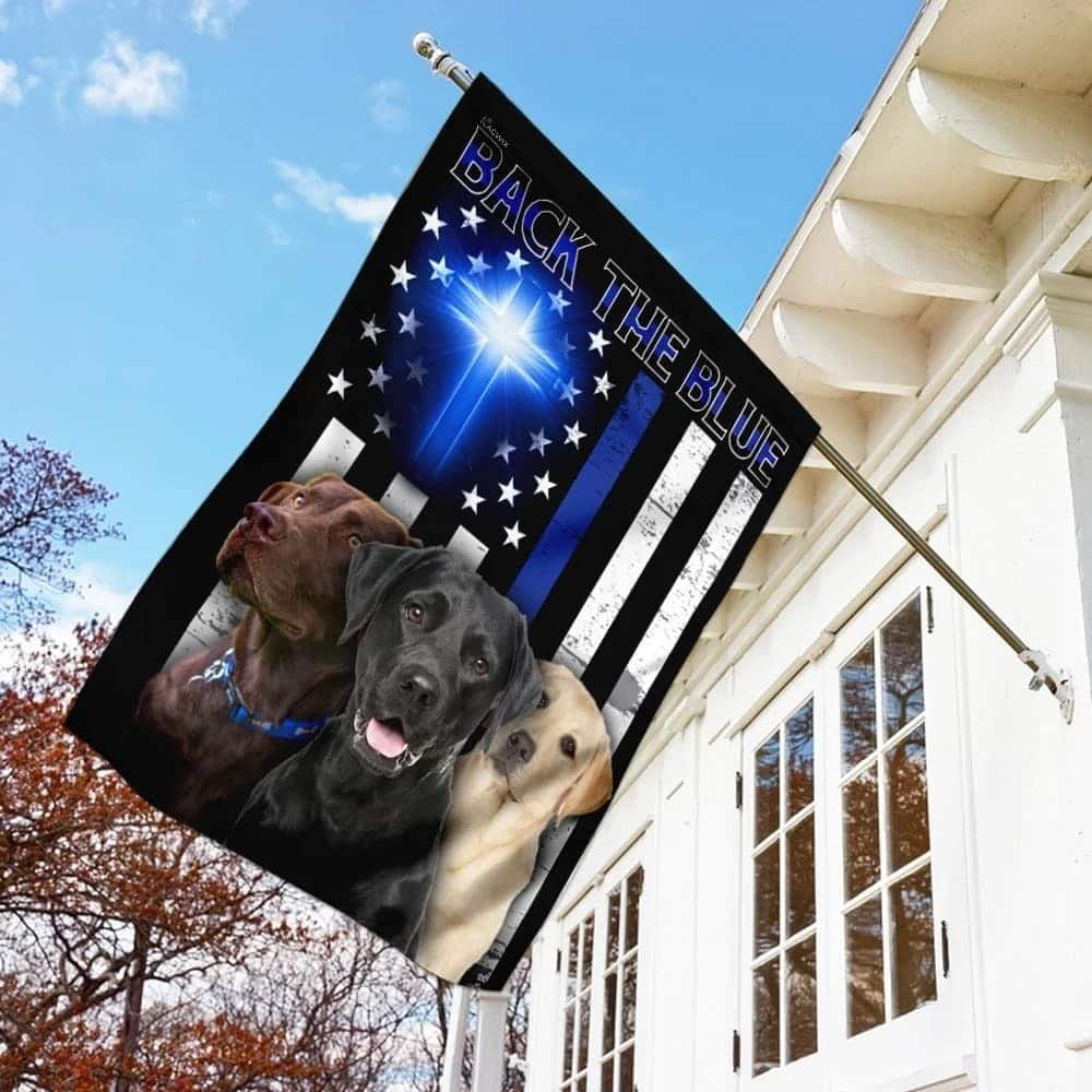 Beagle Back The Blue Christian Cross Christian Garden Flag Beagle Back The Blue Christian Cross Christian Garden Flag