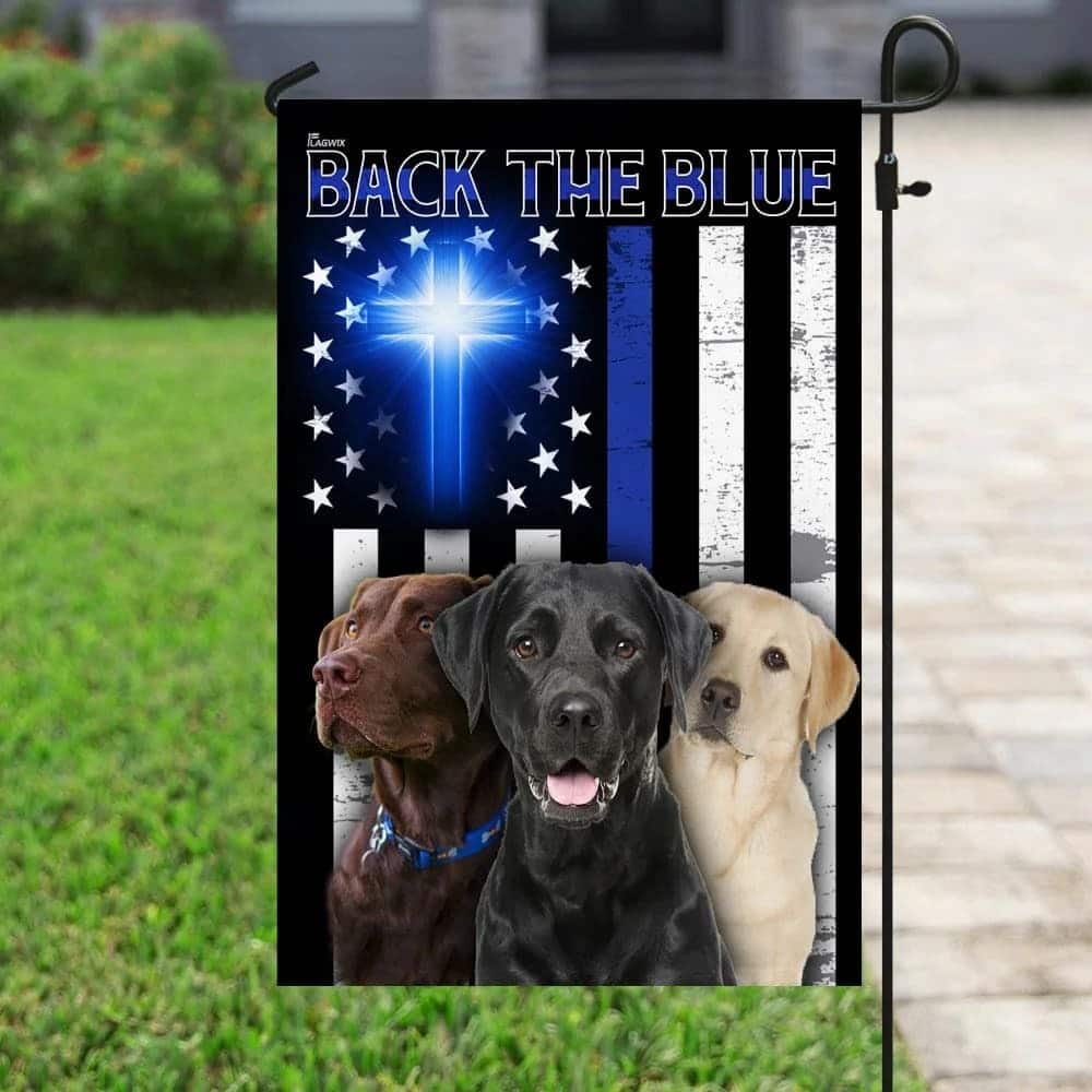 Beagle Back The Blue Christian Cross Christian Garden Flag Beagle Back The Blue Christian Cross Christian Garden Flag