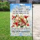 All Because Of The Old Rugged Cross Jesus Cardinal Christian Religious Garden Flag All Because Of The Old Rugged Cross Jesus Cardinal Christian Religious Garden Flag