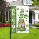 Welcome St Patrick's Day Gnomes Saint Gnomes Religious St Patrick's Day Garden Flag Gift Welcome St Patrick's Day Gnomes Saint Gnomes Religious St Patrick's Day Garden Flag Gift