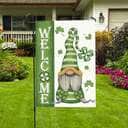 Welcome St Patrick's Day Gnomes Saint Gnomes Religious St Patrick's Day Garden Flag Gift Welcome St Patrick's Day Gnomes Saint Gnomes Religious St Patrick's Day Garden Flag Gift