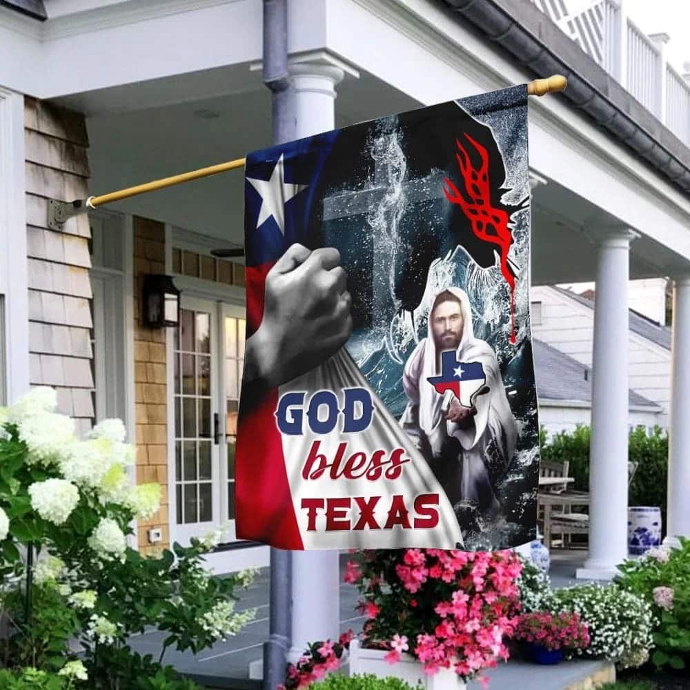 Jesus Saves God Bless Texas Christian Religious Garden Flag Jesus Saves God Bless Texas Christian Religious Garden Flag