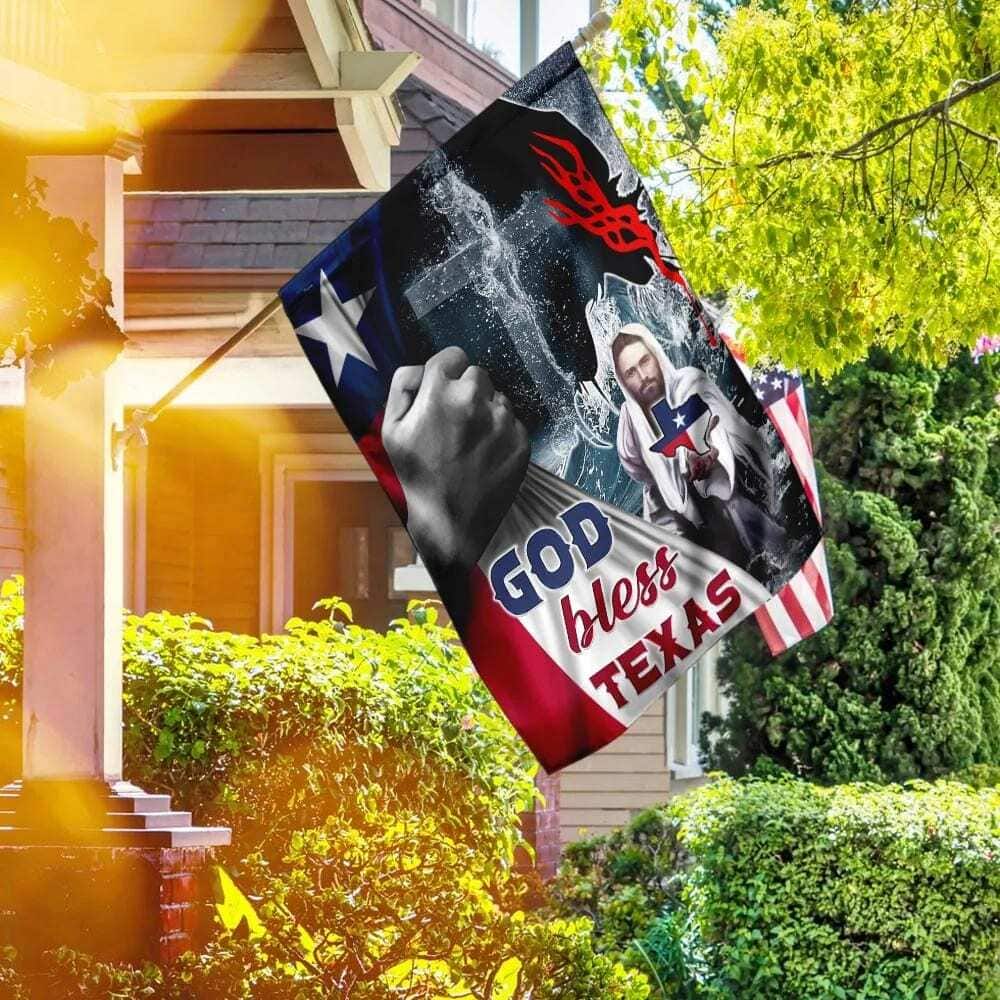 Jesus Saves God Bless Texas Christian Religious Garden Flag Jesus Saves God Bless Texas Christian Religious Garden Flag
