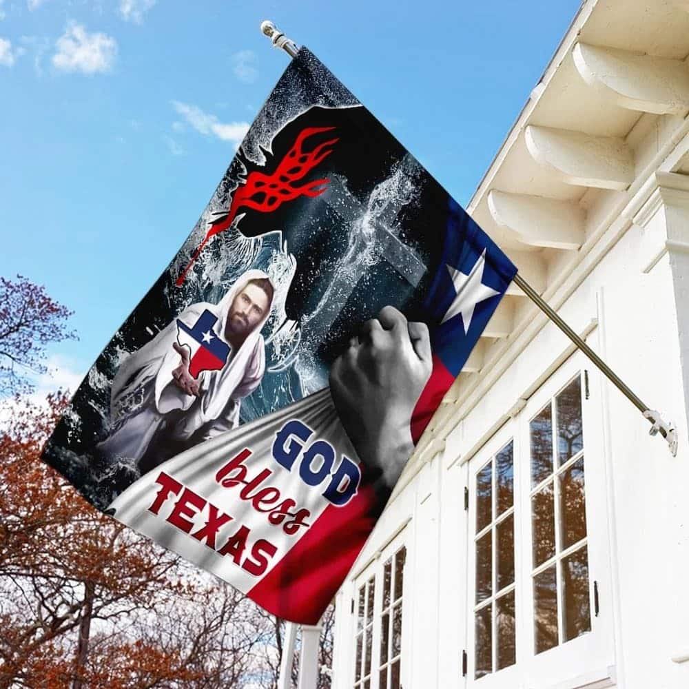 Jesus Saves God Bless Texas Christian Religious Garden Flag Jesus Saves God Bless Texas Christian Religious Garden Flag