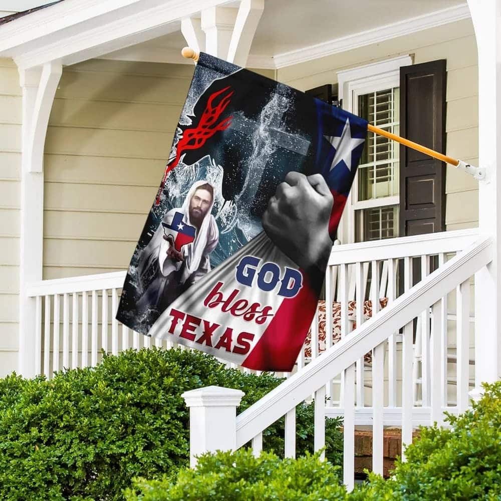 Jesus Saves God Bless Texas Christian Religious Garden Flag Jesus Saves God Bless Texas Christian Religious Garden Flag