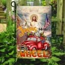 Jesus Take The Wheel American Christian Religious Garden Flag