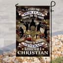 Proud To Be A Veteran Blessed To Be A Christian Religious Garden Flag