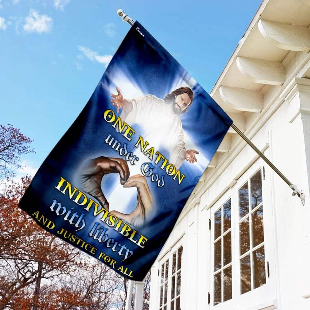 One Nation Under God Jesus Christ Christian Religious Garden Flag One Nation Under God Jesus Christ Christian Religious Garden Flag