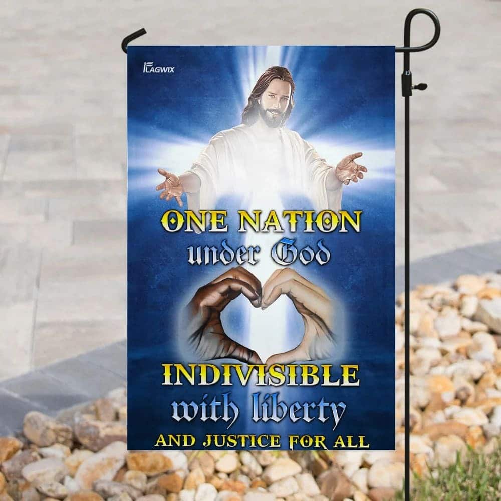 One Nation Under God Jesus Christ Christian Religious Garden Flag One Nation Under God Jesus Christ Christian Religious Garden Flag