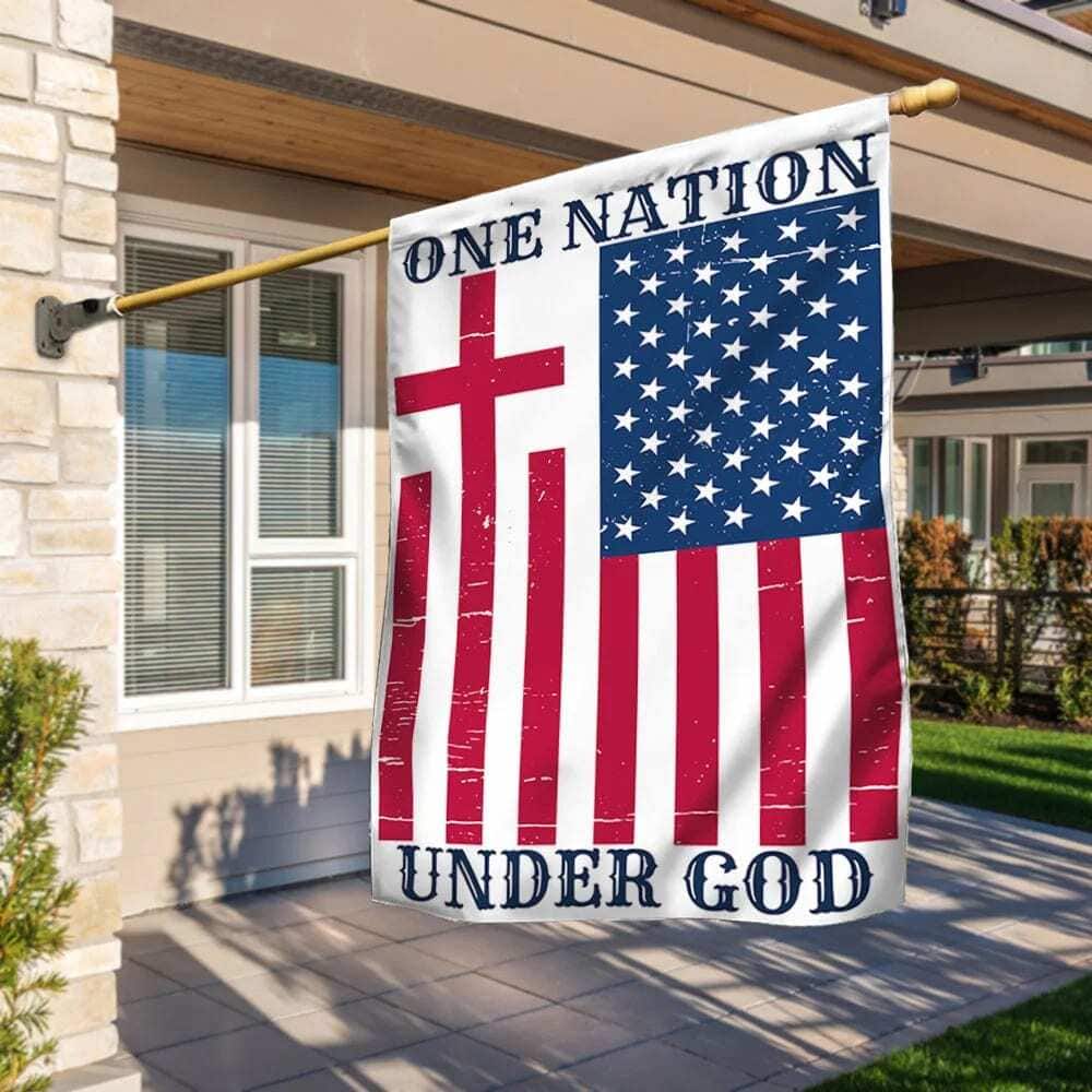 One Nation Under God American Christian Religious Garden Flag One Nation Under God American Christian Religious Garden Flag
