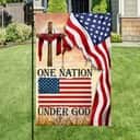 One Nation Under God Christian Cross American Christian Religious Garden Flag One Nation Under God Christian Cross American Christian Religious Garden Flag
