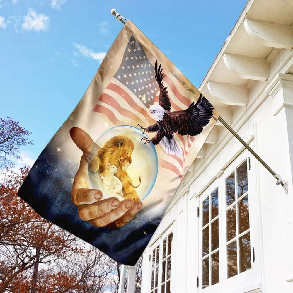 One Nation Under God American Eagle Jesus Christian Religious Garden Flag One Nation Under God American Eagle Jesus Christian Religious Garden Flag