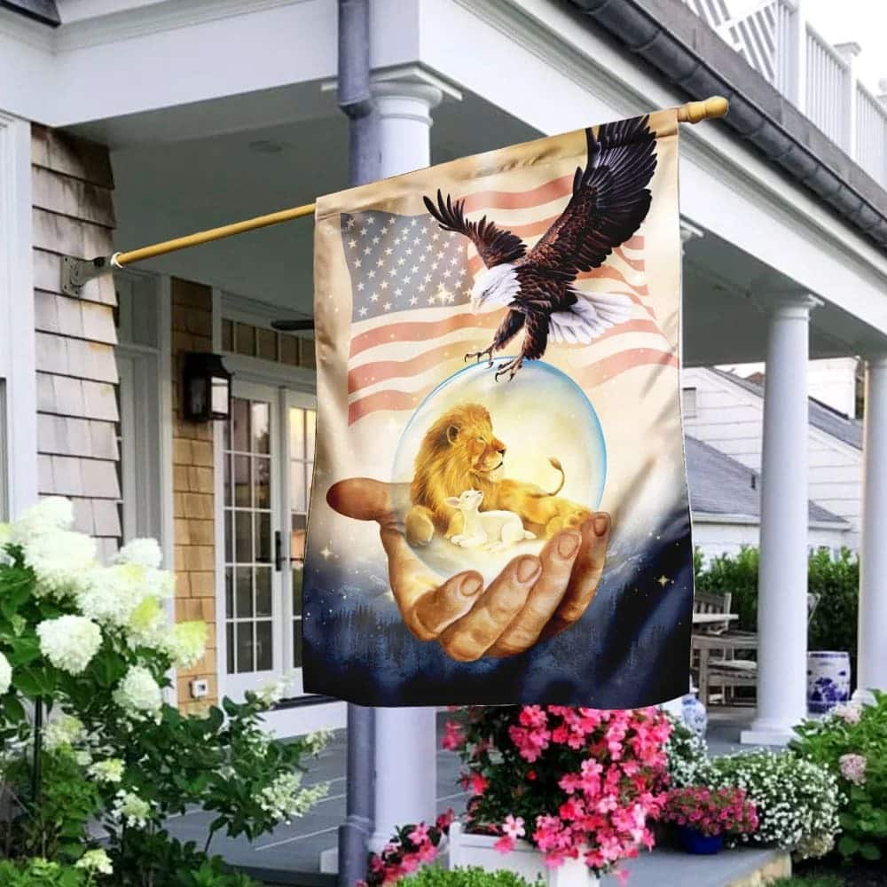 One Nation Under God American Eagle Jesus Christian Religious Garden Flag One Nation Under God American Eagle Jesus Christian Religious Garden Flag