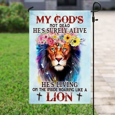 My God Not Dead Christian Lion Christian Religious Garden Flag