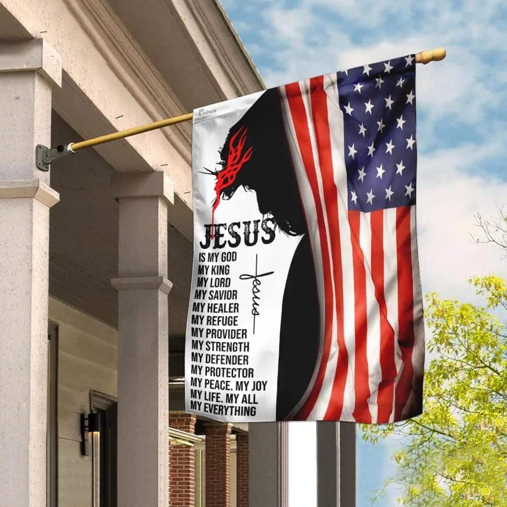 Jesus Is My God Christian Religious US Flag Garden Flag Jesus Is My God Christian Religious US Flag Garden Flag