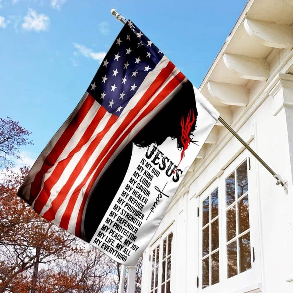Jesus Is My God Christian Religious US Flag Garden Flag Jesus Is My God Christian Religious US Flag Garden Flag