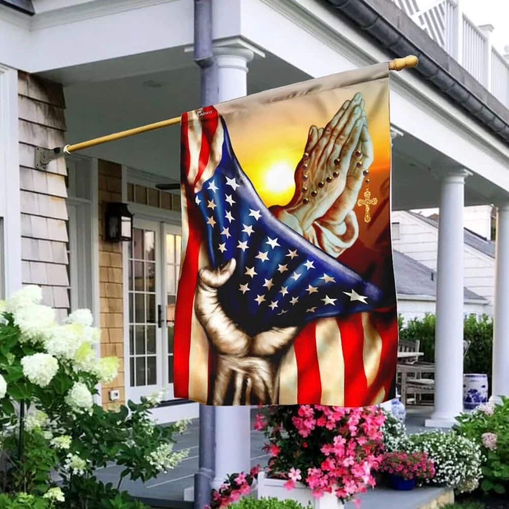 Jesus In America Patriot Christian Religious Garden Flag Jesus In America Patriot Christian Religious Garden Flag